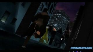 muscular hentai penetration and anal fucked