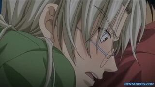 Handsome hentai man hot anal jerked at night