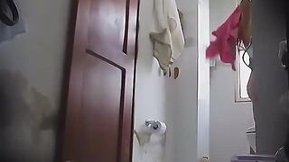 my leggy stepmom spied in our bathroom