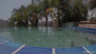 Samanta's Poolside masturbation