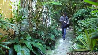 Two amateur ebony teens Dolly Little is in need of some tutoring and