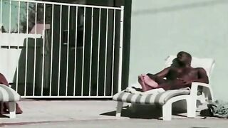 Ebony Poolside Blowjobs