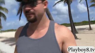 Bitches show off ass and banged at home