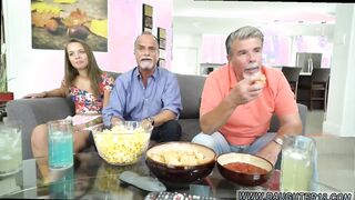 Hot step mom and compeer's teen web cam Liza and Glen beat the