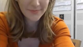 Blonde Cam Girl Flashing In Library PART1-WATCH PART 2 ON LiFeCamGirl.com