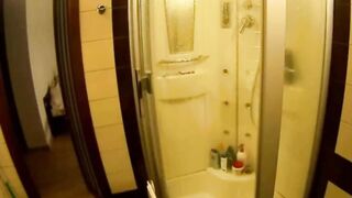 my showering sister asked me for shampoo