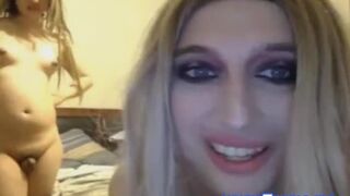 Blonde Chubby Shemales having a Hot Oral Sex