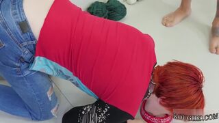 White teen used Cummie, the Painal Cum Cat