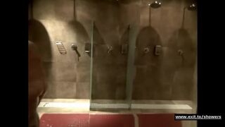 Gorgeous milfs in a public shower room