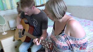 AgedLovE Shooting Starr Taking Guitar Lesson