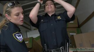 Blonde milf fucks Black suspect taken on a rough ride