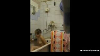 spying on my step sister 20 in bath