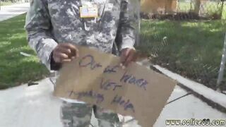 Ebony fucking big black dick Fake Soldier Gets Used as a Fuck Toy