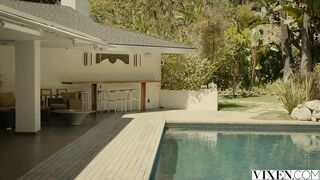 VIXEN.com Rich Boss Gets Threesome with Two Blondes