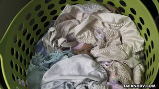 Couple has a bath together with a huge boner in it