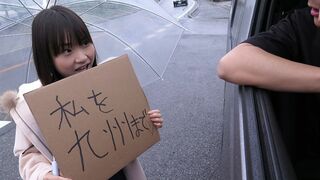 Japanese schoolgirl, Mikoto Mochida is sucking a stranger's