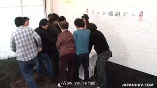 Asian bitch getting her wet pussy painted on