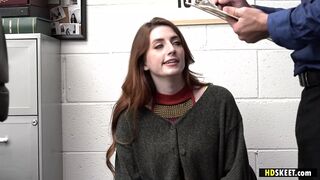 Jack Vegas strip searches and fucks shoplifter Aria Carson