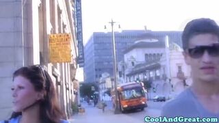 Brooklyn Lee gets huge facial outdoor