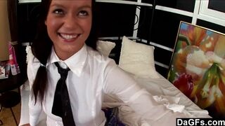 Schoolgirl Learns Four Big Orgasm Lessons