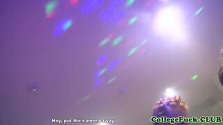 College babes playing with cock and pussy