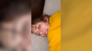 I fucked a skinny teen doggystyle on my sofa