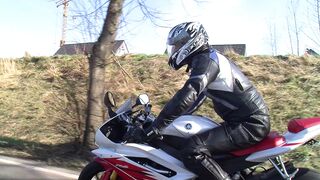 My perfect german girlfriend in Motorcycle, want only to