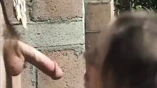 Young slut fucked outdoor