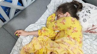 wake up my sleepy pregnant wife with my hard cock