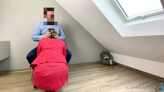 Secretary rides cock with juicy creampie - business-bitch