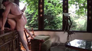 Beautifull Sex Scene with Teen masked girl in the cabin