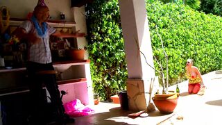 Party babe in stockings fucking hard