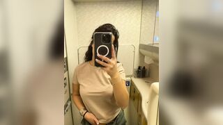 Masturbation in Airplane Toilet