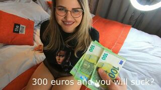 Girl Fucked in Mouth for Cash, while her BF was not in Hotel