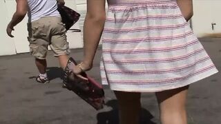 Slutty brunette teen Julisa Delor sucks and fucks cock