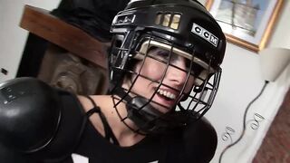 brunette with small tits masturbates alone with big toys #2