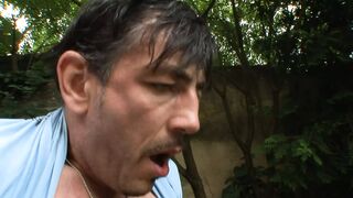 Outdoor bikini babe with erect nipples fucks stranger