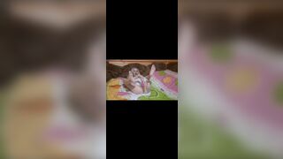 teenage girl plays with her wet juicy pussy