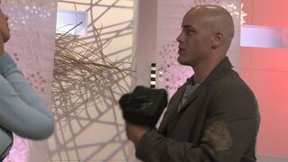 Blonde bimbo sucks dick in bed like a pro