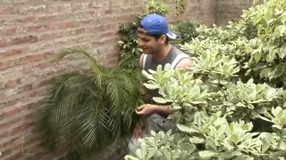 Blonde milf gives long blowjob and fucks with her neighbor