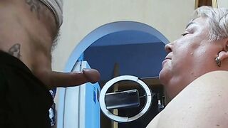 I fuck her mouth and cum in it