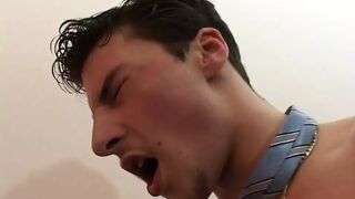 A hot brunette girl with big boobs masturbates with her Sex