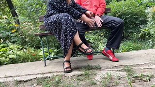 Cuckold Hubby's Curvy Wife Gets Cum Outdoors