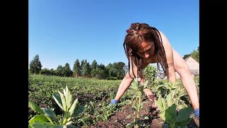 Farmer's Wife Masturbates in the Field