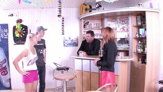 Group sex with boobs that jump as they get penetrated