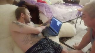 I play on the computer, I get jerked off and sucked