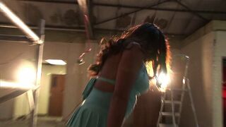 Lovely MILF in a threesome keep her clothes on while fucking