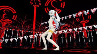 Sexy informal girl, erotic dance, striptease without clothes