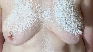 Tits with powder sugar
