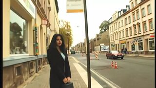 bulgarian from the street undresses and shows her naked pussy